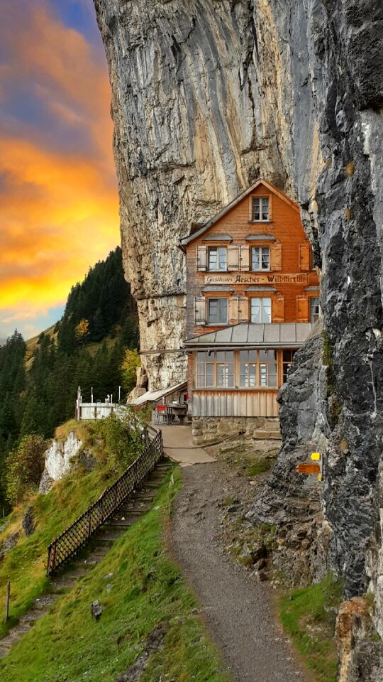 Sky mountain cliff