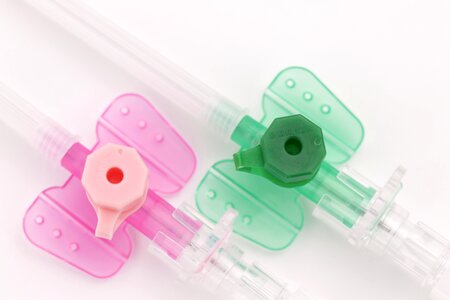 Needles green pink