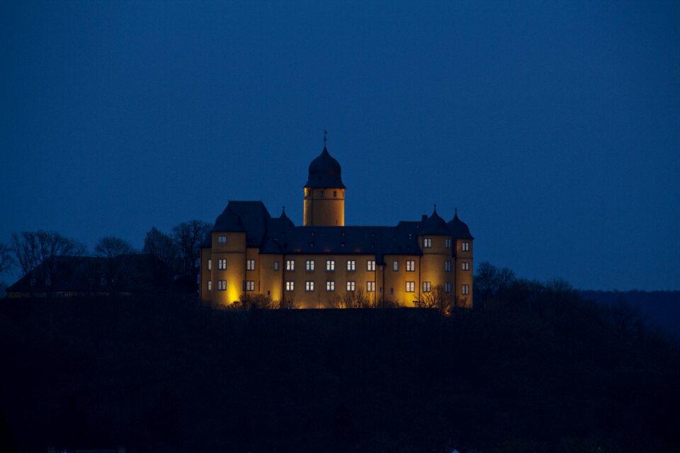Castle illuminations blue hour places of interest
