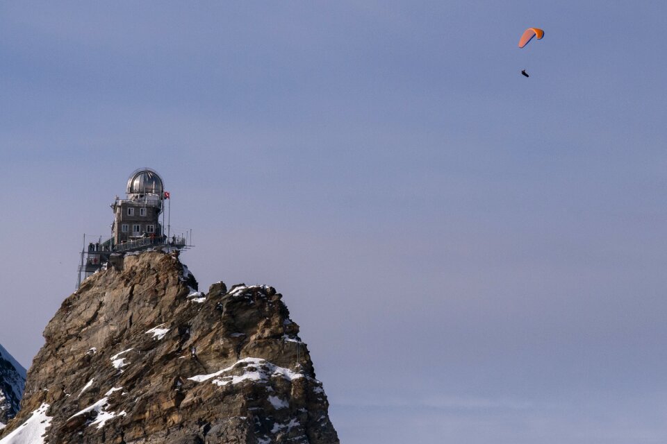 Mountain station paragliding risk