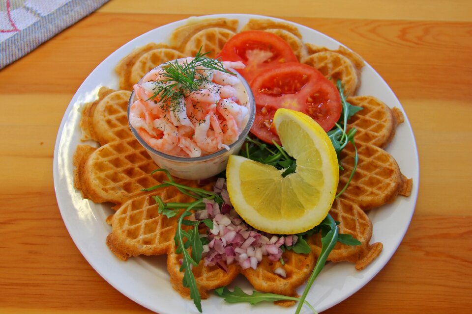 Shrimp lemon pancake