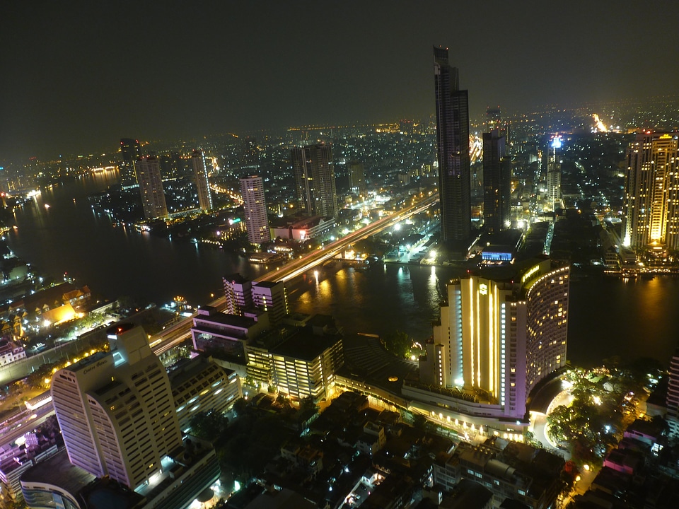 Skyscraper night city