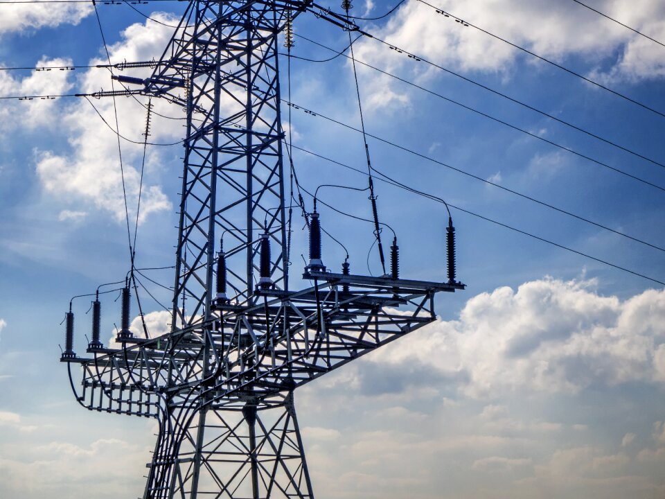 Power line electricity high voltage