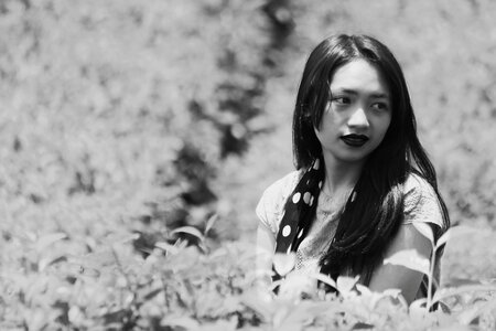 Face black and white indonesian women