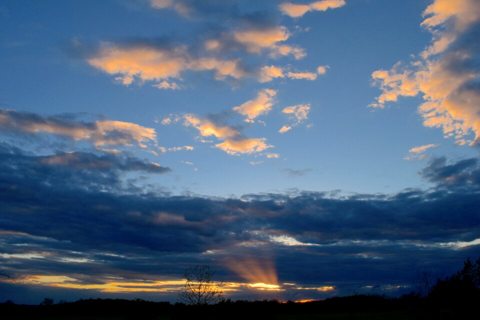 Light dramatic blue photo