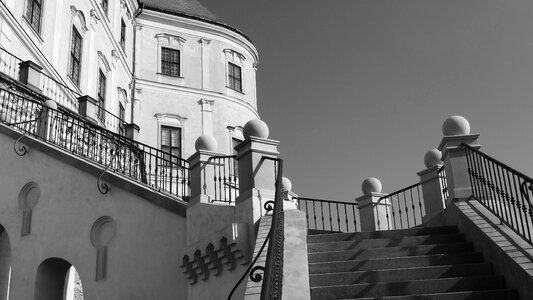 Stone steps historical landmark mikulov castle photo