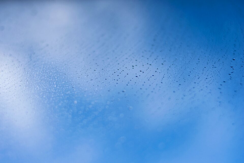 Glass drops sky