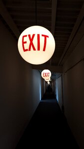 Exit gang lamp photo