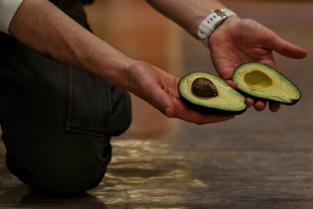 Healthy hands eating