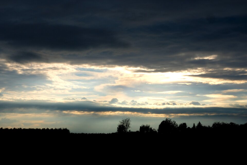 Landscape mood dark clouds
