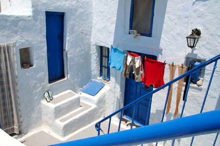 Blue facade architecture