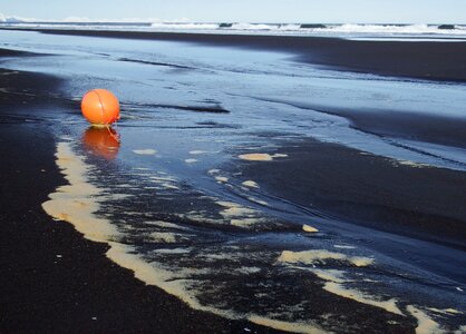 Foam a balloon orange photo