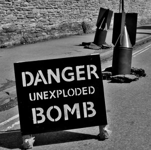 Danger bomb world war 11 photo