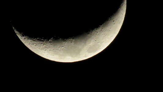 Night sky half moon photo
