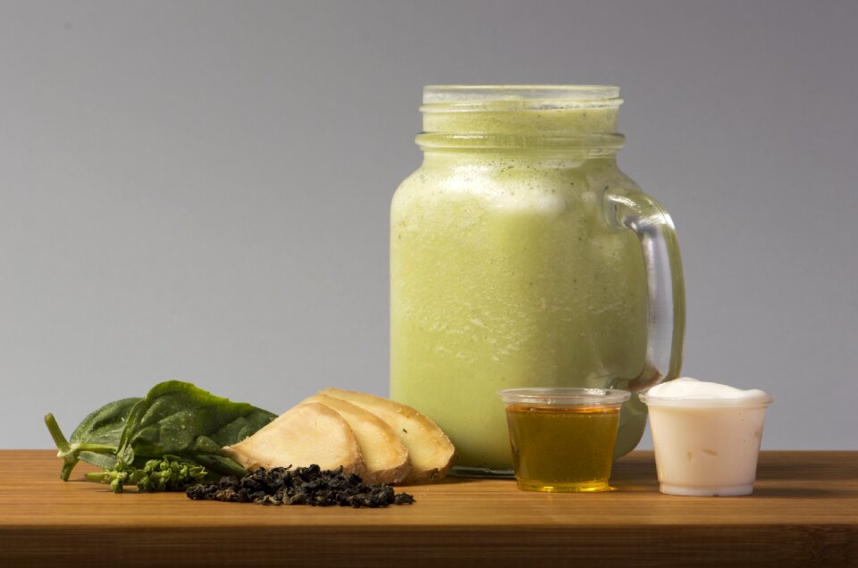 Ginger agave nectar natural yogurt