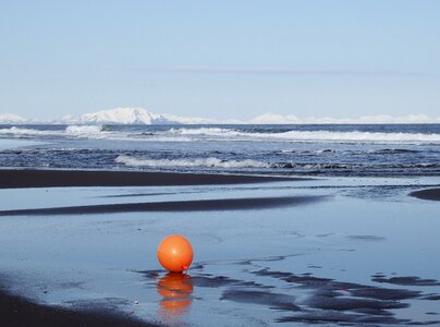A balloon orange sand photo