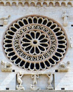 Rose window church architecture photo