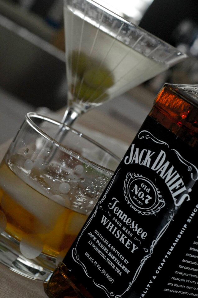 Glass beverage alcoholic