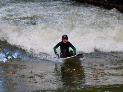 Surfer english garden bavaria photo