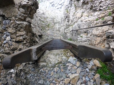 Rock climb exposed photo