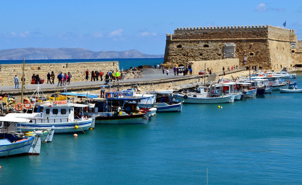 Fishing boats port greece