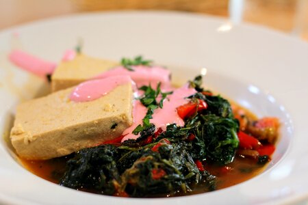 Spinach prepared lunch