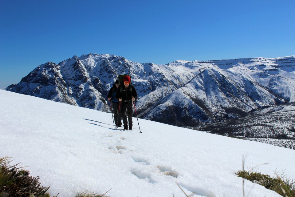 Snowy landscape nature chile