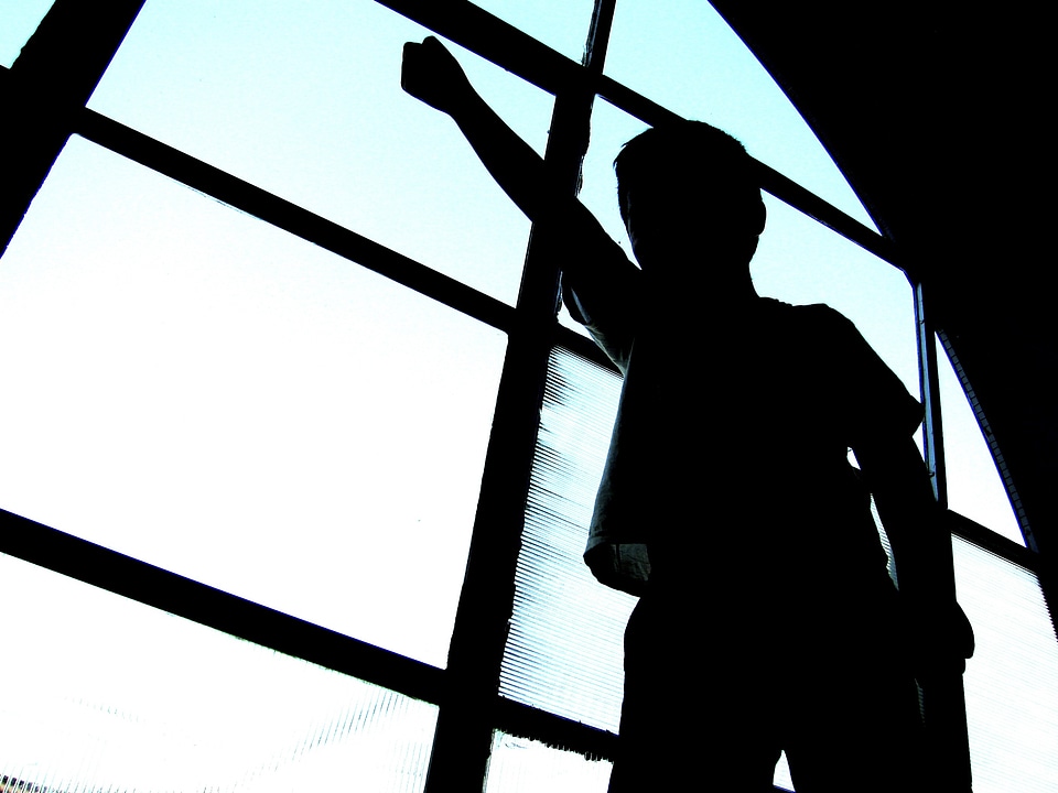 Child winner silhouette