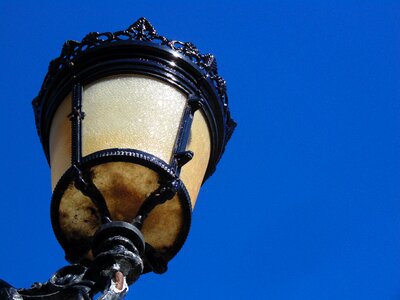 Sky blue blue lamp photo