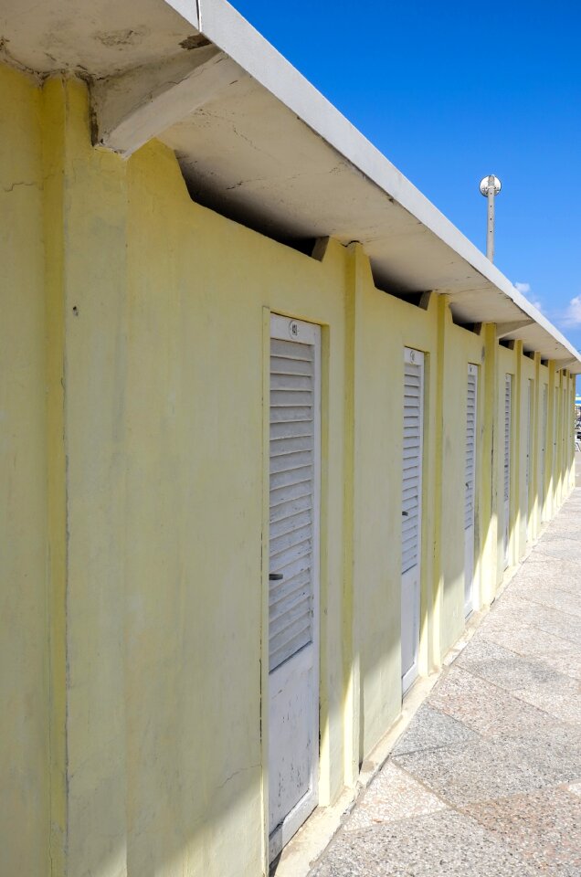 Painted strandbad shutters