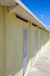 Painted strandbad shutters