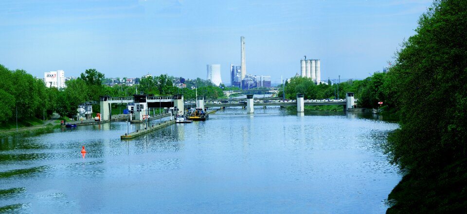 Heilbronn panorama river