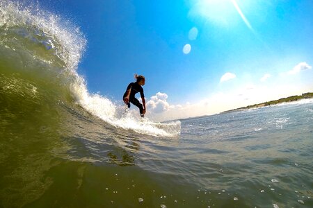 Surfing beach photo