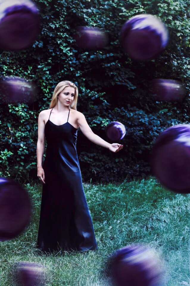 Woman nature purple