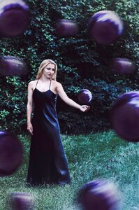 Woman nature purple
