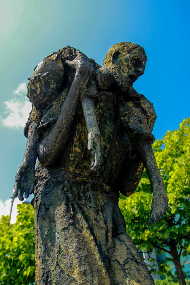 Statue holocaust transport body child