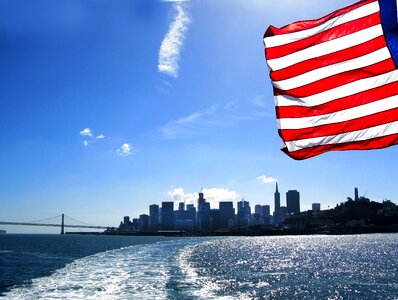 American flag flag california photo