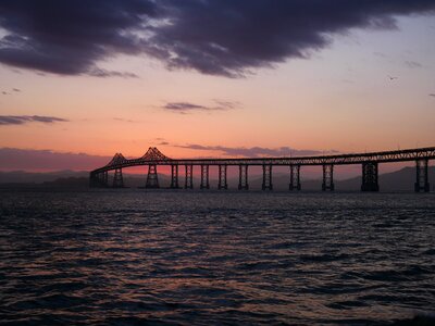 California bridge sunset photo