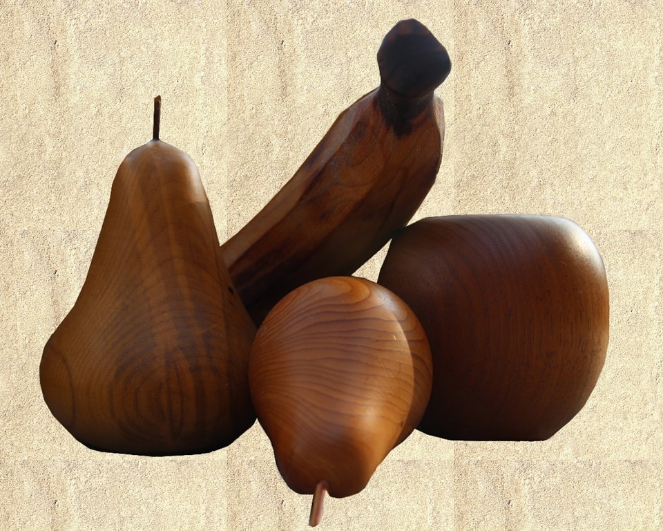 Fruit wood carved