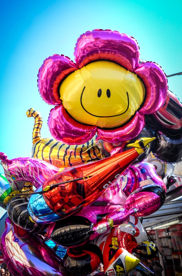 Ballons colorful fairground