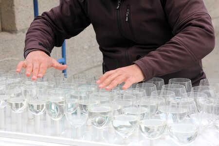 Glass glass musician instrument