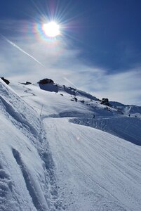 Skiing alps snow