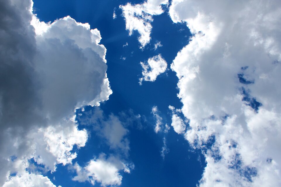 Sun clouds form flying