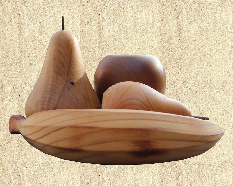 Fruit wood carved