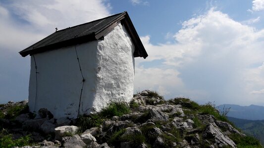 Alpine nature mountain chapel