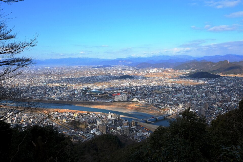 The scenery alpine gifu city