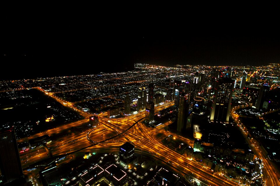 Night junction view