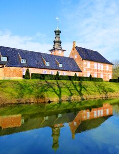 Castle tower water mirroring