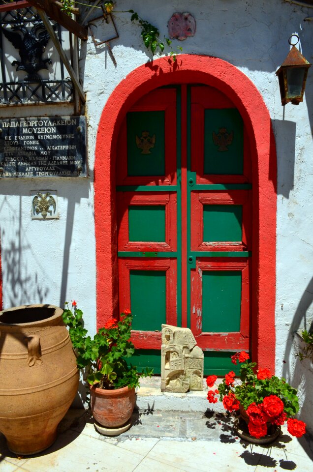 Old door house entrance input