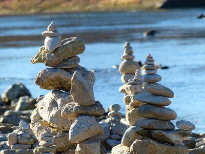 Stones stone tower coast photo